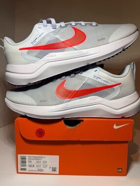 Nike Downshifter 12 White and Red Running Sneakers